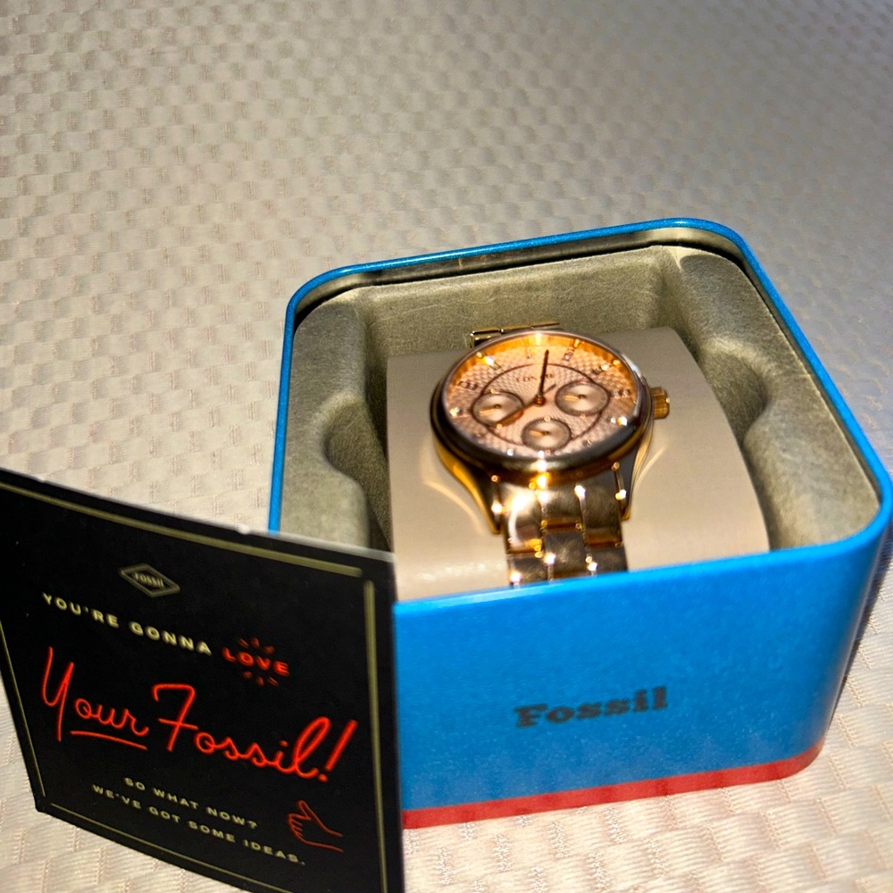 Rose gold watch